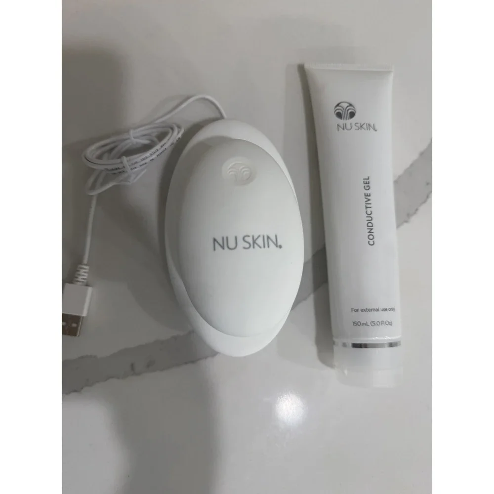 Nu Skin RenuSpa iO Handheld Body Massager Wireless Rechargeable White + Gel